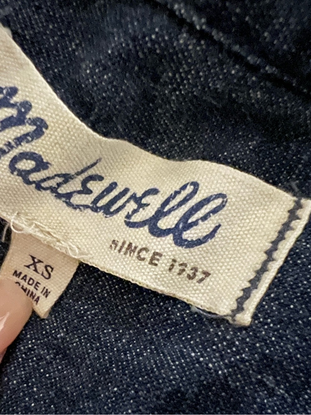 Madewell Dark Indigo Denim tunic dress with Brand Label. XS - Picture 7 of 11